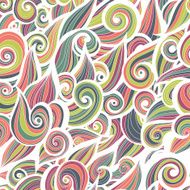 Curl abstract pattern with multicolored waves Vector illustration EPS N8