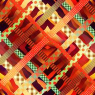 Diagonal red plaid background