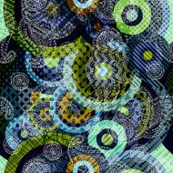 Abstract geometric background with paisley pattern