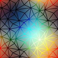 Geometric pattern of triangles on blurred background