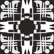 White Symmetrical Tile Patterns