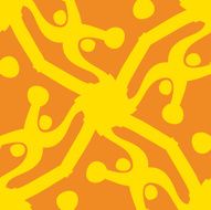 Yellow Tiled Circuit Pattern