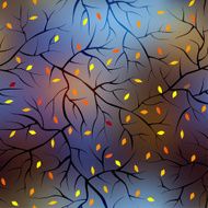 Leaves on blurred background autumn pattern