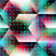 Abstract geometric background with grunge circles