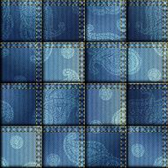 Patchwork of denim fabric N5