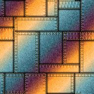 Patchwork of denim fabric N8