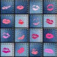 Patchwork of denim fabric N10