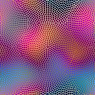 Magenta mosaic on blurred background