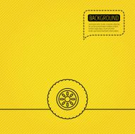 Car wheel icon Tire service sign N2