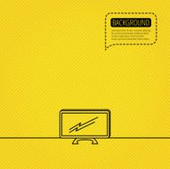 Lcd tv icon Led monitor sign N6
