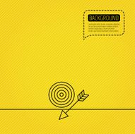 Target with arrow icon Dart aim sign N15
