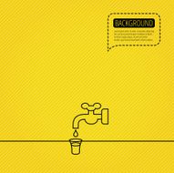 Save water icon Crane with drop sign N2