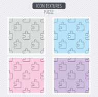 Puzzle icon Jigsaw logical game sign N21