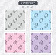 Piece of cake icon Sweet dessert sign N2