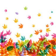 Shiny Autumn Natural Leaves Background Vector Illustration N2