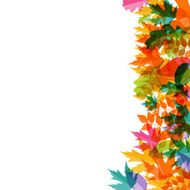 Shiny Autumn Natural Leaves Background Vector Illustration N4