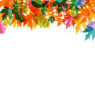 Shiny Autumn Natural Leaves Background Vector Illustration N6