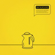 Kettle icon Kitchen teapot sign N2