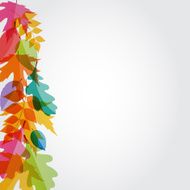 Shiny Autumn Natural Leaves Background Vector Illustration N16