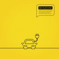 Electric car icon Hybrid auto transport sign N2