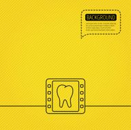 Dental x-ray icon Orthodontic roentgen sign N2