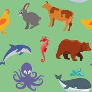 Domestic and wild animals pattern