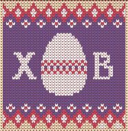 Happy easter knitted background N2