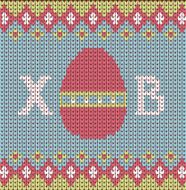 Happy easter knitted background N4