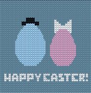 Happy easter knitted background N5