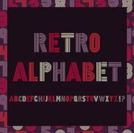 Retro stripes funky fonts set trendy elegant retro style design N6