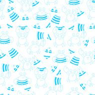 Seamless pattern with crabs N2