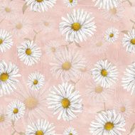 Chamomile pattern on pink background