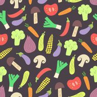 Vegetables seamless pattern N16