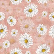 Chamomile pattern with grange background