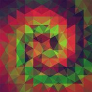 abstract background consisting of red green brown triangles