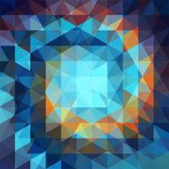 abstract background consisting of blue orange triangles