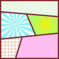 Pop art frame comics background page template N2