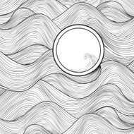 Wave texture with frame for text Water background N2
