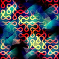 Abstract geometric pattern on blue background N2