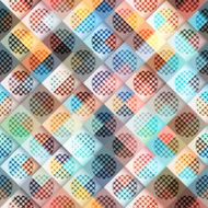 Circles on diagonal blue background