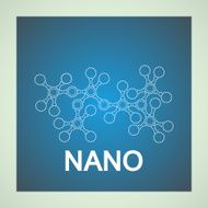 Logo of DNA molecule on blue background Pharmacology sign