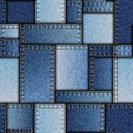 Patchwork of denim fabric N12