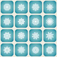 Christmas set of snowflakes