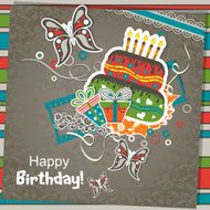 Template birthday greeting card vector