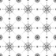 Seamless pattern with windrose