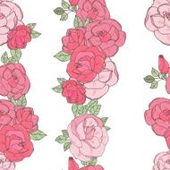 Pink rose on the white background N9