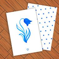 Card template floral pattern