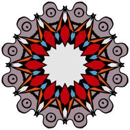 Vector round ornament N7
