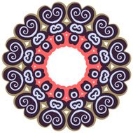 Vector round ornament N8