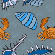 hand drawn seamless sea pattern N2